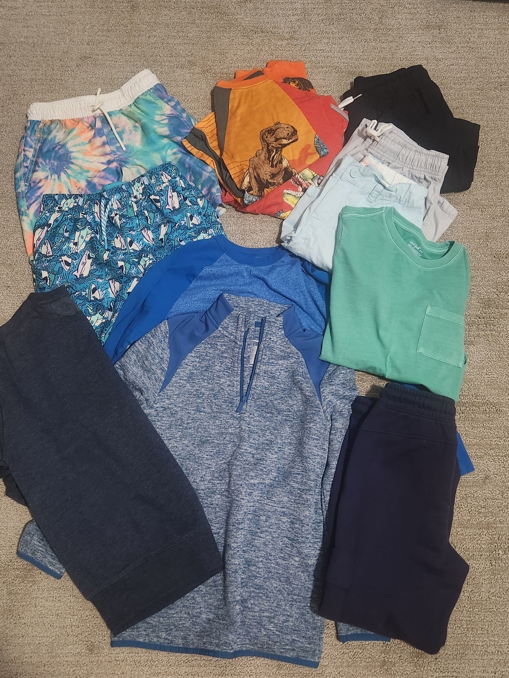 Kids Shorts & Active Bottoms - Blue, Green, Black, Gray, Orange